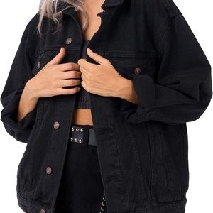 Jean jacket oversized washed black